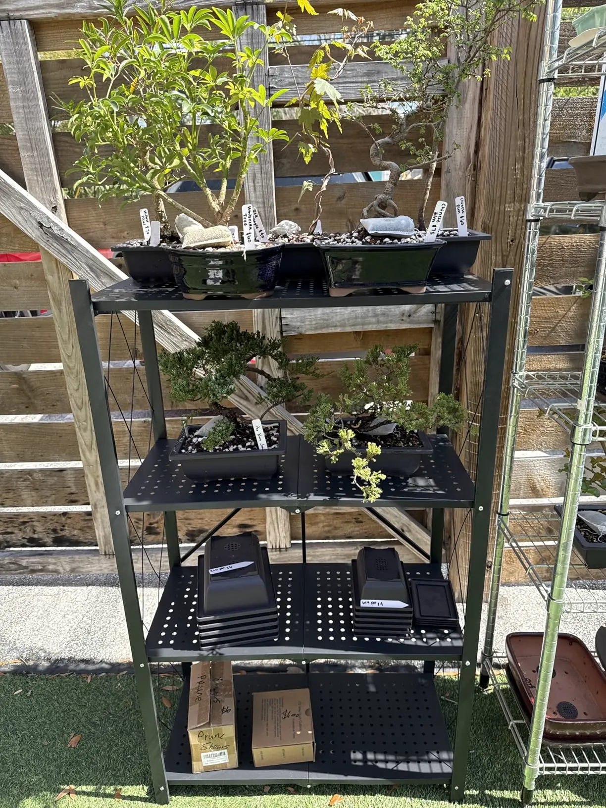 Raft metalic pliabil cu roți, fotografie client